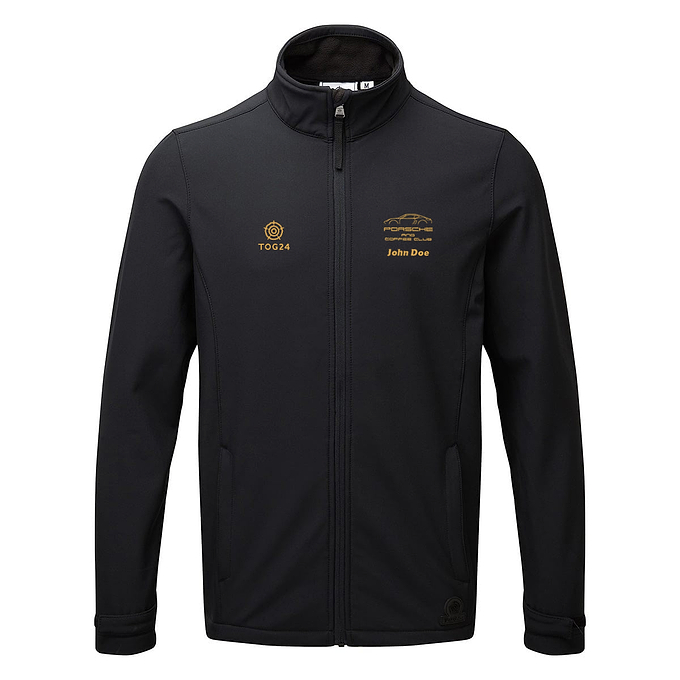 Porsche & Coffee Club Coupe Mens - Valley Softshell Jacket Black