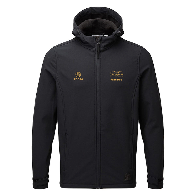 Porsche & Coffee Club Cabriolet Mens - Valley Softshell Hoody Black