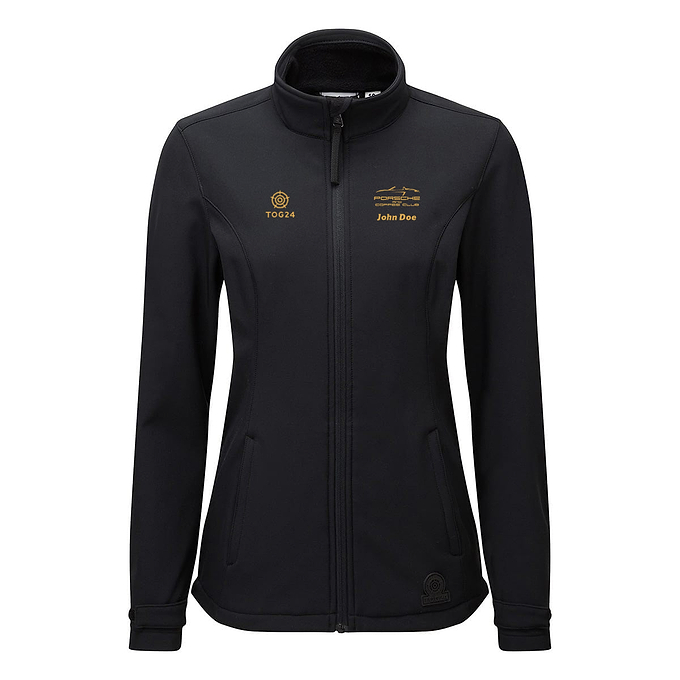 Porsche & Coffee Club Cabriolet Womens - Valley Softshell Jacket Black