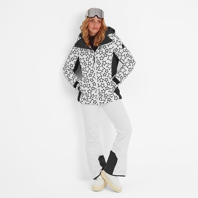 Vermont Womens Ski Jacket - Black/Optic White Outline Star