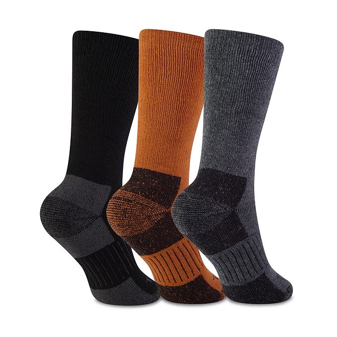 Villach 3 Pack Mens Trek Socks - Black/Mahogany/Dk Grey Marl