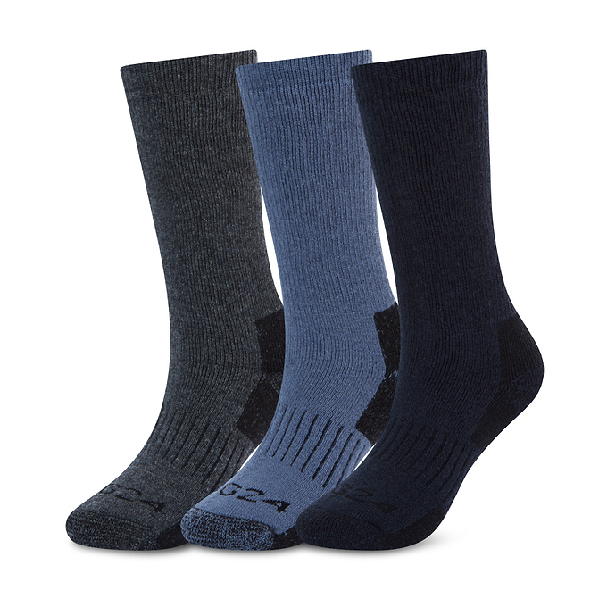 Villach 3 Pack Mens Trek Socks - Dark Indigo/Smokey Blue/Dk Grey Melange