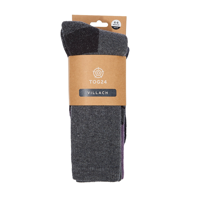 Villach 3 Pack Womens Trek Socks - Dark Indigo/Smokey Purple/Dk Grey Melange