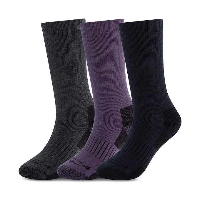 Villach 3 Pack Womens Trek Socks - Dark Indigo/Smokey Purple/Dk Grey Melange