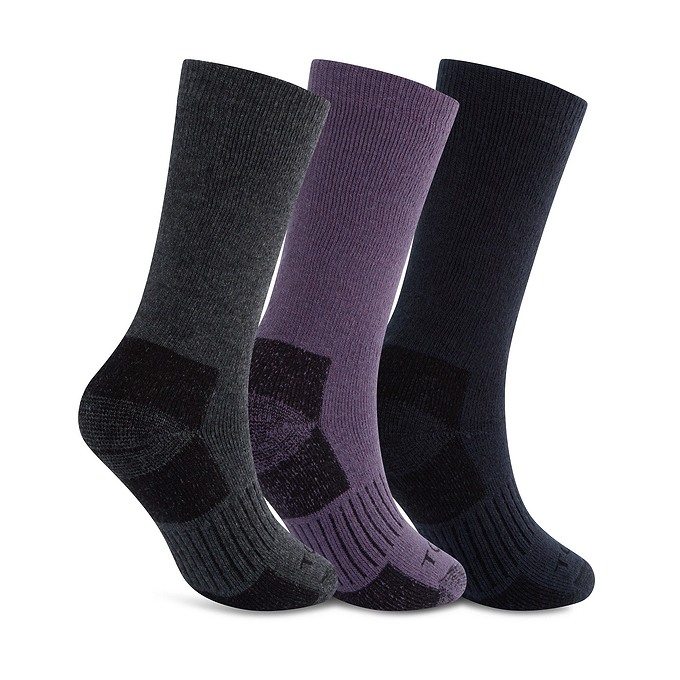 Villach 3 Pack Womens Trek Socks - Dark Indigo/Smokey Purple/Dk Grey Melange