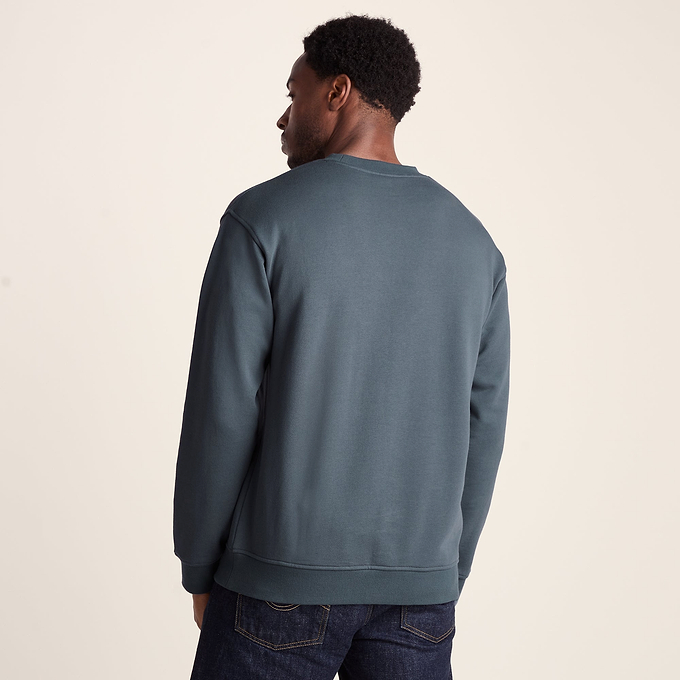 Warren Mens Relaxed Fit 100% Cotton Heavyweight Sweat - Aegean Teal