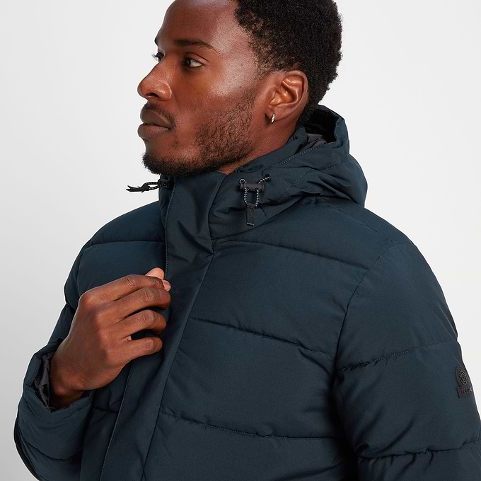 Watson Mens Long Insulated Jacket - Navy