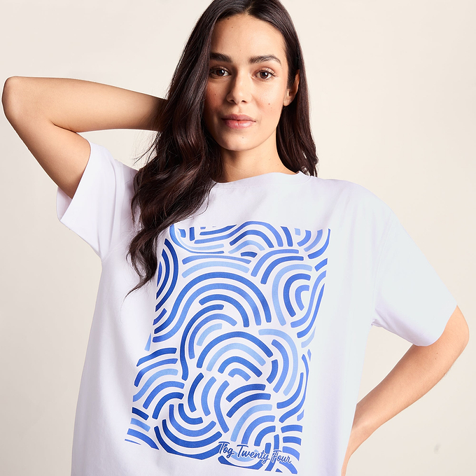 Wave Womens Premium Supersoft Relaxed Fit T-Shirt - Optic White