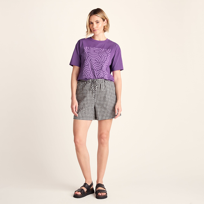 Wave Womens Premium Supersoft Relaxed Fit T-Shirt - Dark Orchid