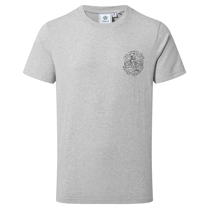 Whitby Mens 100% Cotton Supersoft T-Shirt - Light Grey Marl