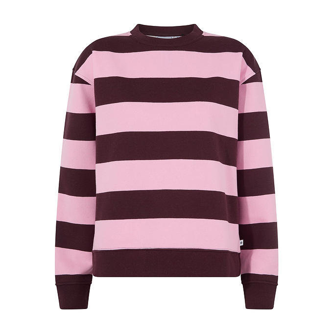 Yuri Womens Supersoft Crew Neck Striped Sweatshirt - Huckleberry Stripe