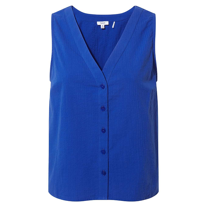 Zuzanna Womens Supersoft Button Down Vest - Ultramarine Blue