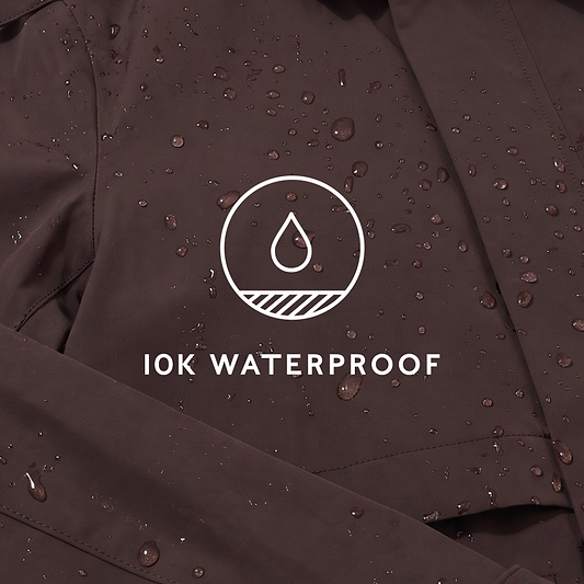 Alva Womens Waterproof Trench Coat - Chocolate Brown