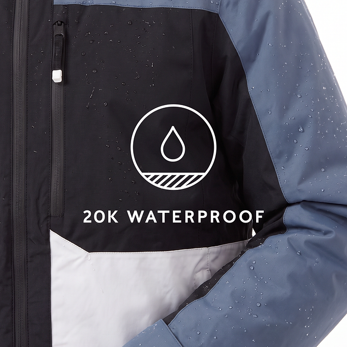 Avoriaz Mens Performance Waterproof Insulated Ski Jacket - Smokey Blue