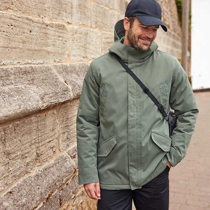 Dunnigan Mens Lightweight Padded Waterproof Parka - Forage Green