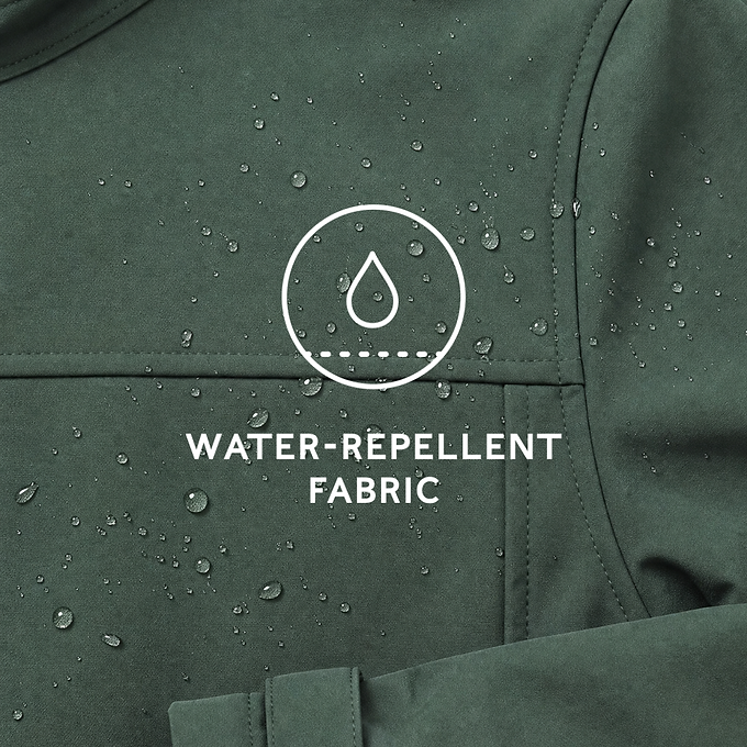 Feizor Mens Shower Resistant Softshell Hooded Jacket - Racing Green