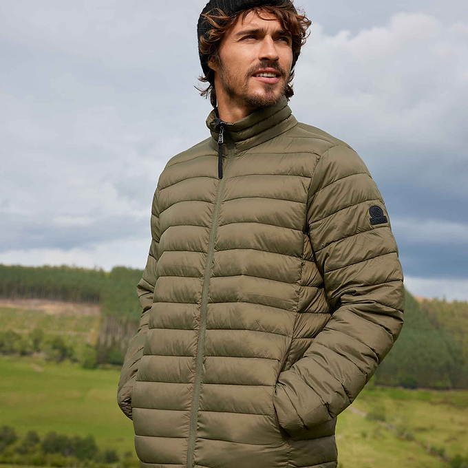 Gibson Mens Insulated Padded Jacket - Khaki