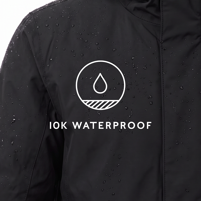 Harris Mens Waterproof Insulated Parka - Black