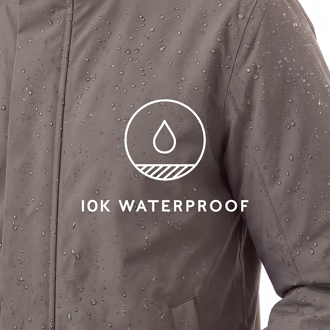 Haydon Mens Waterproof 3in1 Jacket - Ash Brown