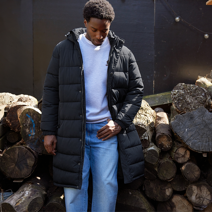 Langrick Mens Long Insulated Jacket - Black