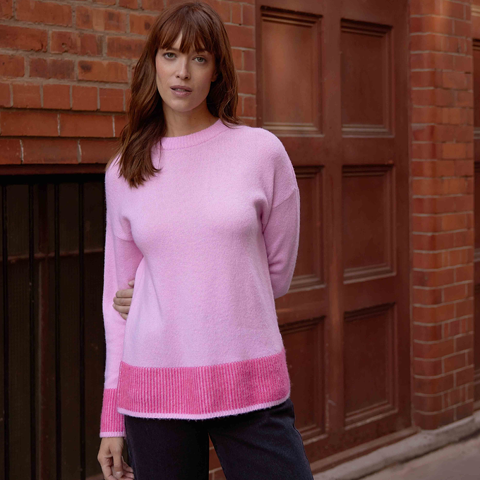 Odette Womens Soft Touch Knit Jumper - Sandy Pink