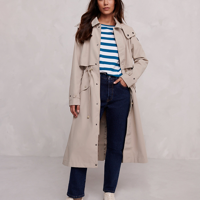 Alva Womens Waterproof Trench Coat - Taupe