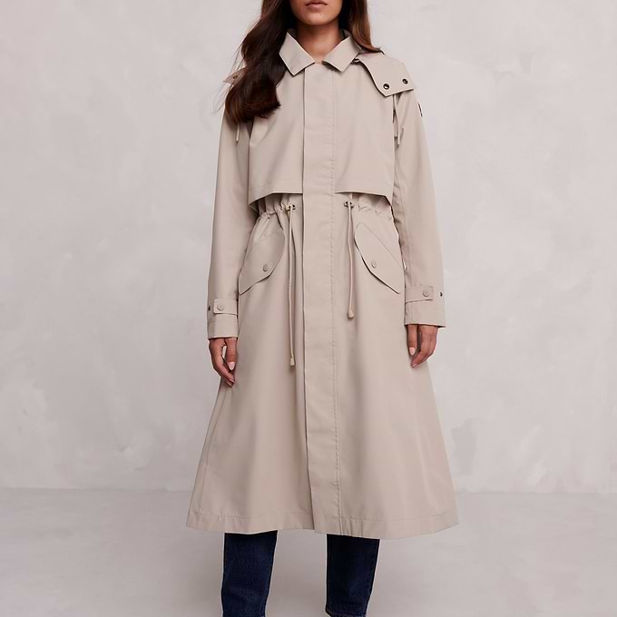 Alva Womens Waterproof Trench Coat - Taupe