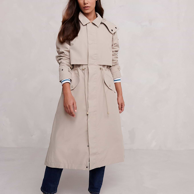 Alva Womens Waterproof Trench Coat - Taupe