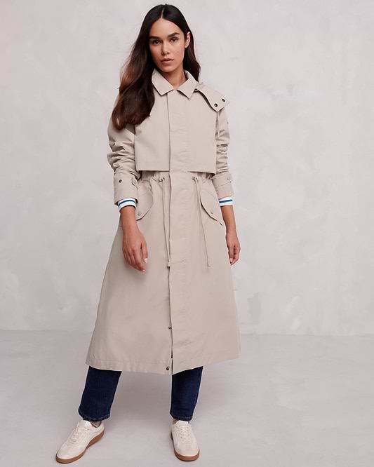 Alva Womens Waterproof Trench Coat - Taupe
