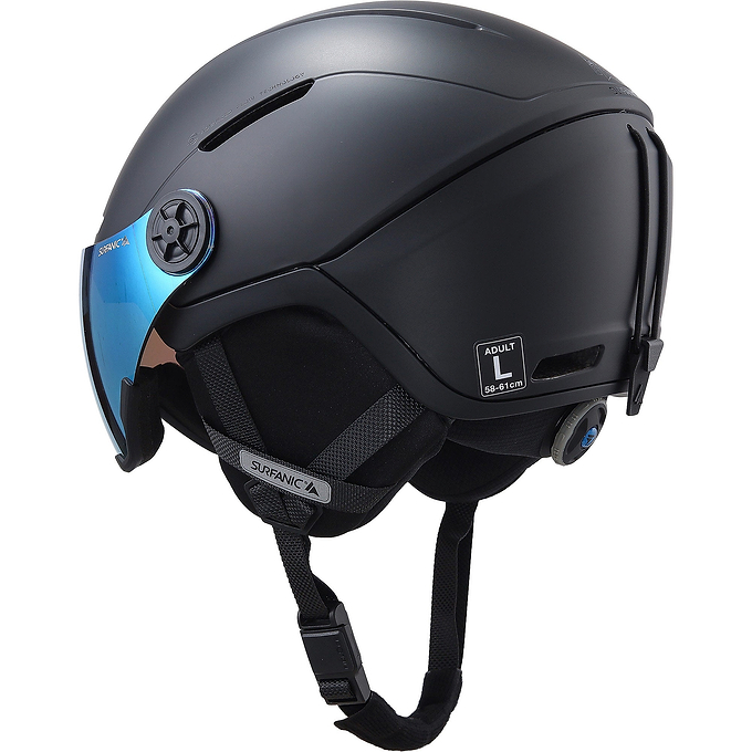 Surfanic Halo Visor Helmet - Jet Black