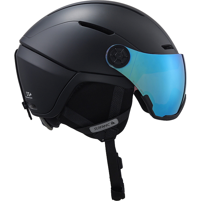 Surfanic Halo Visor Helmet - Jet Black