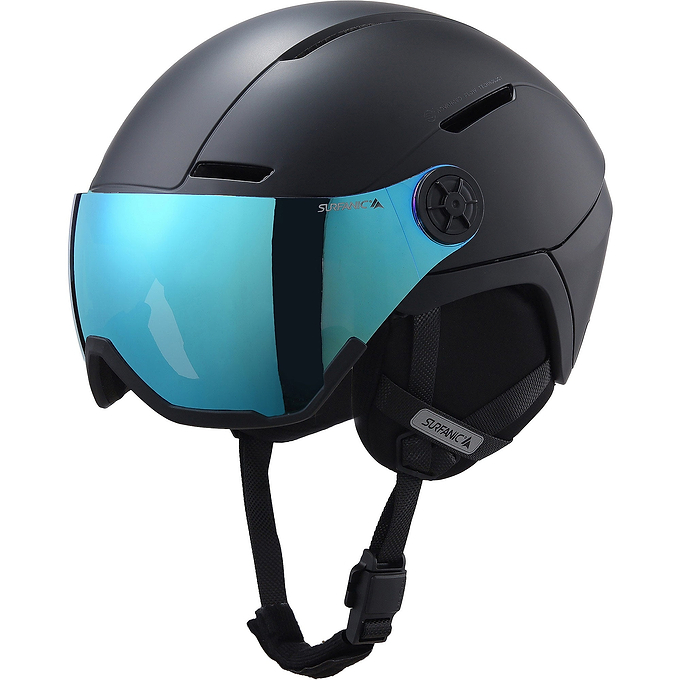 Surfanic Halo Visor Helmet - Jet Black