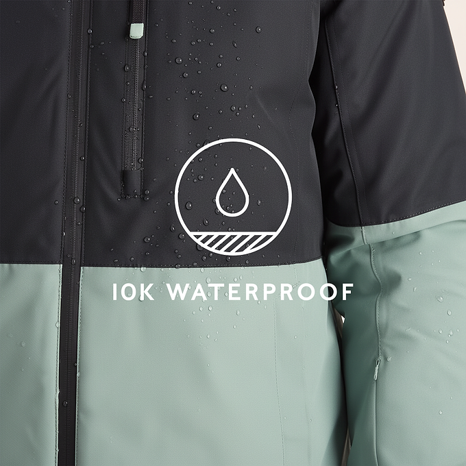 Samoens Mens Waterproof Ski Jacket - Steel Teal/Black