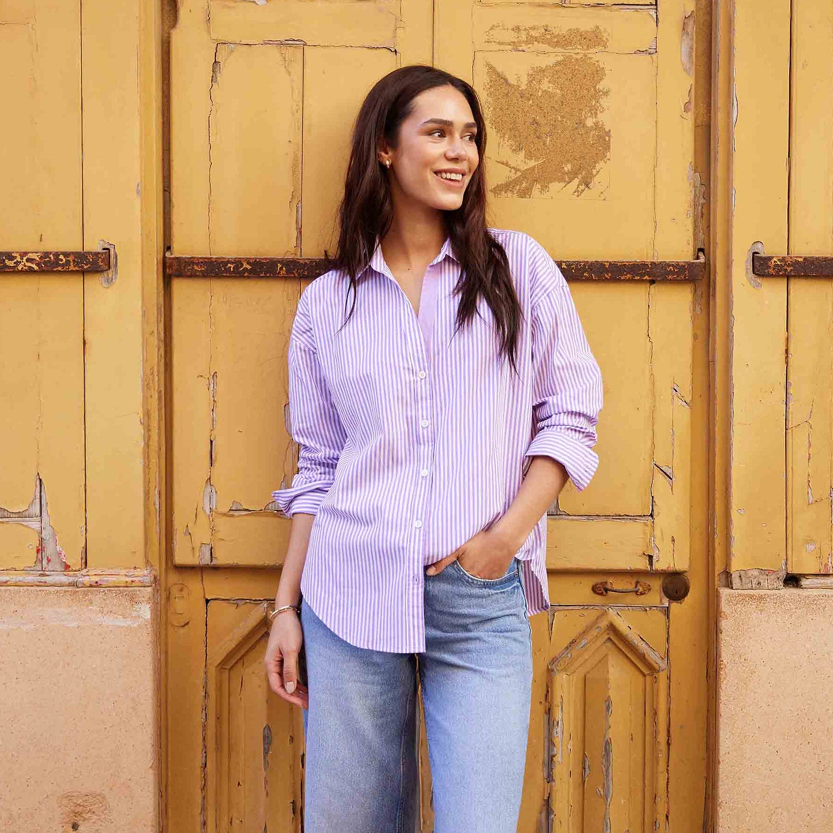 Sofia Womens Long Sleeve Oversized Shirt - Lilac Blossom – TOG24