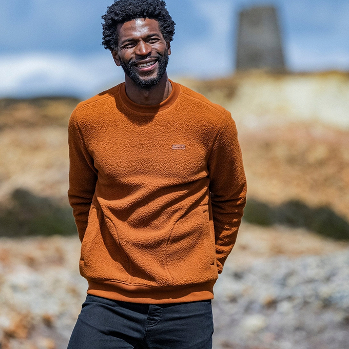 Todd Mens Sherpa Sweat - Cinnamon