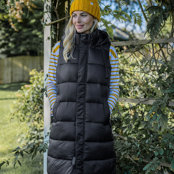 Newall Womens Long Padded Gilet - Black