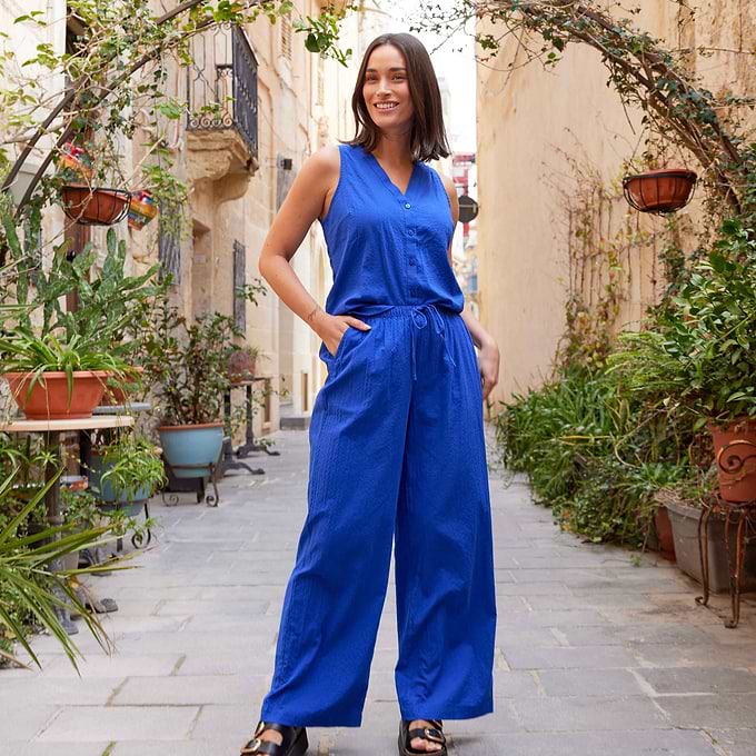 Zuzanna Womens Supersoft Button Down Vest - Ultramarine Blue