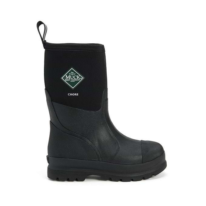 Muck Boots Chore Classic Mid Patterned Unisex Wellington - Black
