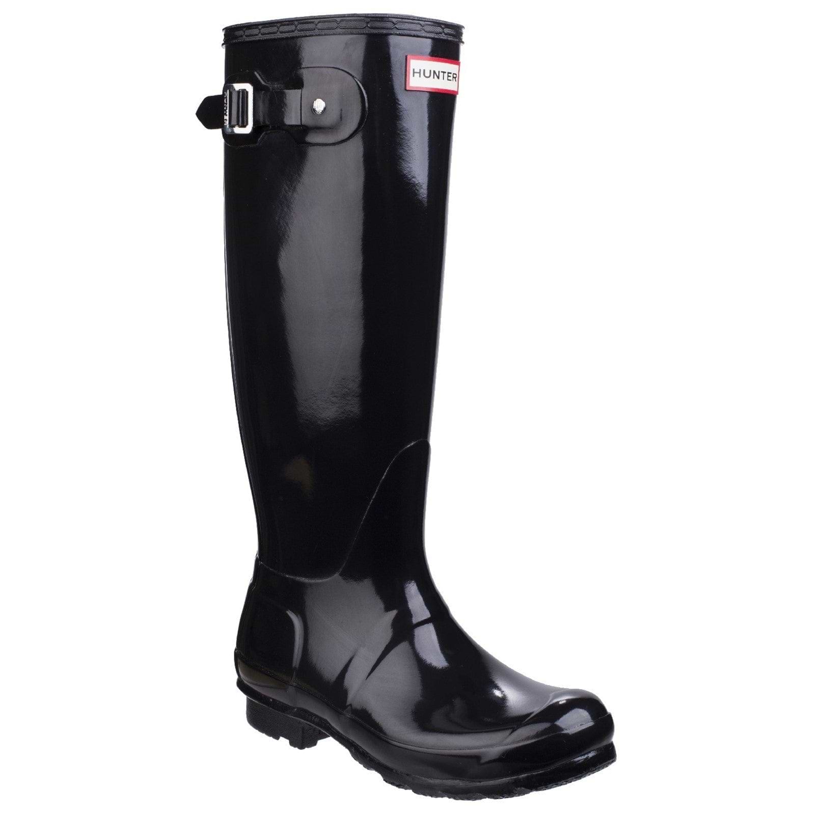 Hunter Original Tall Gloss Wellington Boots - Black – TOG24
