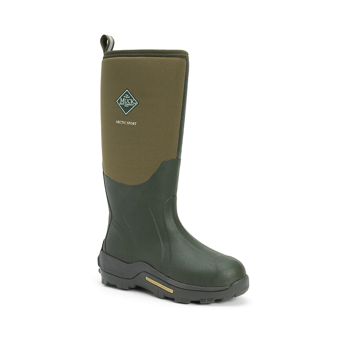 Muck Boots Arctic Sport Pull On Unisex Wellington Boots - Moss/Moss