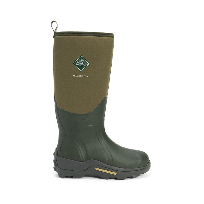 Muck Boots Arctic Sport Pull On Unisex Wellington Boots - Moss/Moss