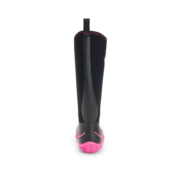 Muck Boots Hale Pull On Womens Wellington - Black/Pink