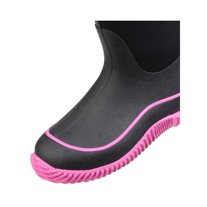 Muck Boots Hale Pull On Womens Wellington - Black/Pink