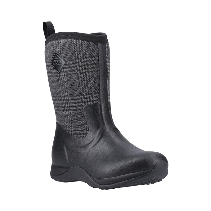 Muck Boots Arctic Weekend Pull On Wellington Boot Womens - Black/Plaid