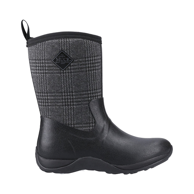 Muck Boots Arctic Weekend Pull On Wellington Boot Womens - Black/Plaid