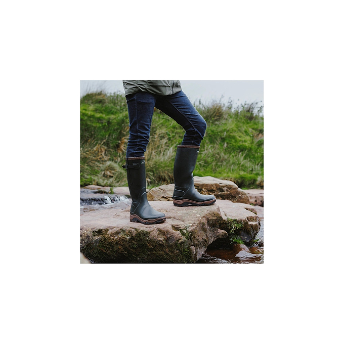 Cotswold Compass Unisex Neoprene Rubber Wellington - Green