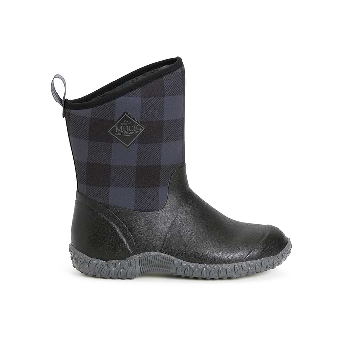 Muck Boots Muckster II Mid Womens Wellington - Black/Grey Plaid