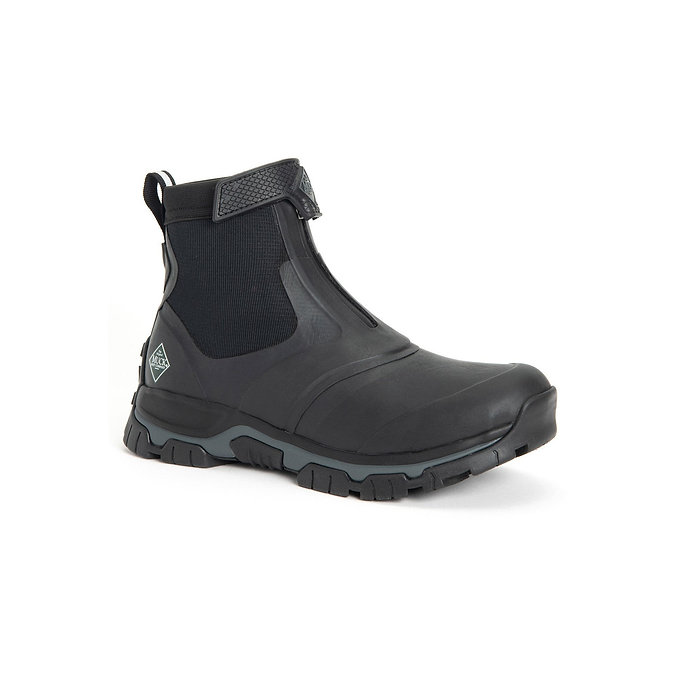 Muck Boots Apex Mid Zip Mens Wellingtons - Black/Dark Shadow
