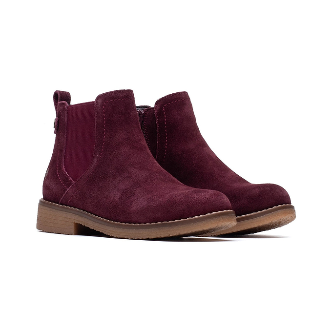 Hush Puppies Maddy Womens Ankle Boots - Plum