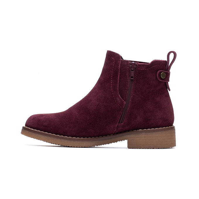 Hush Puppies Maddy Womens Ankle Boots - Plum